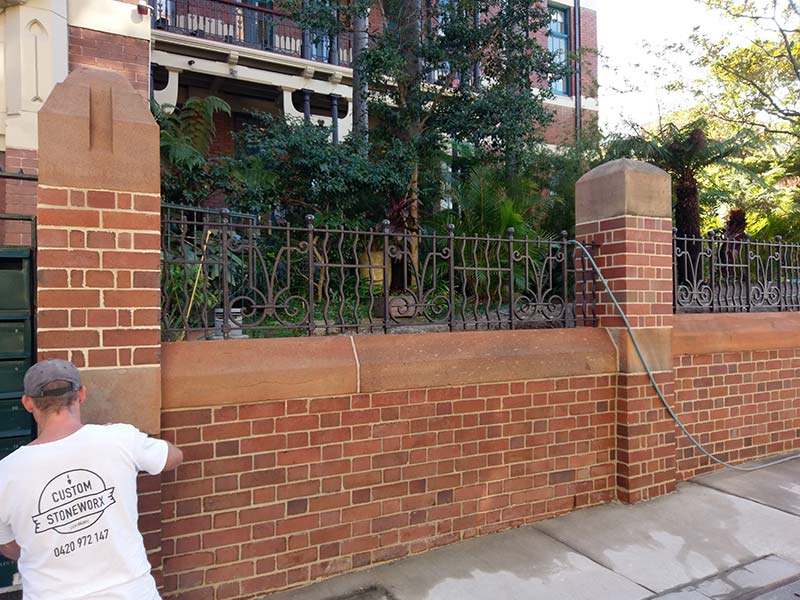 Heritage retaining wall restoration Darlinghurst