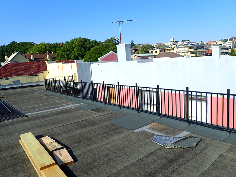 Rooftop balustrade replacement